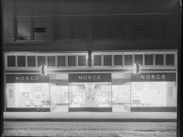 Household Appliance Displays at the Downtown Norge Appliance Store, 916 Olive Street