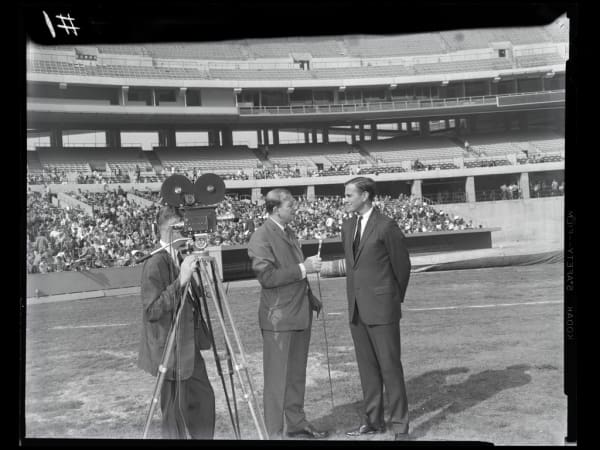 Televised Interview at Busch Memorial Stadium