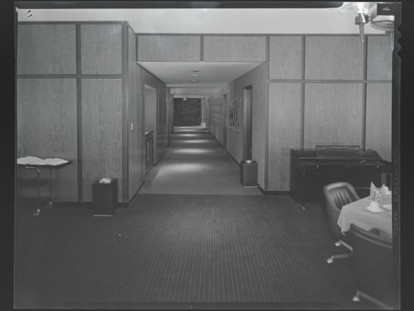 THE ENTRANCE HALLWAY OF THE STADIUM CLUB AT BUSCH MEMORIAL STADIUM.