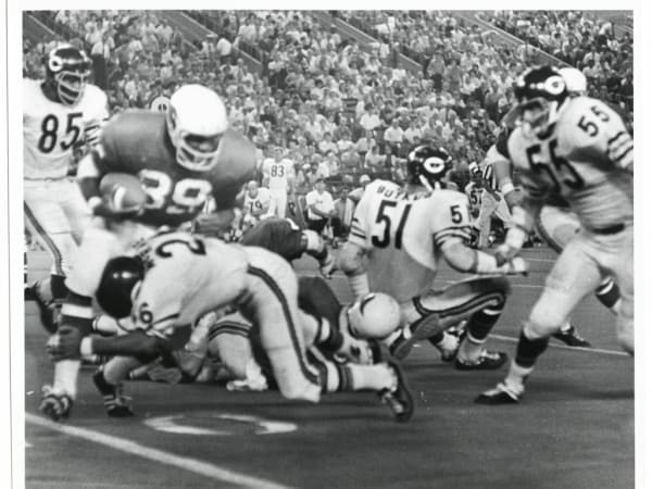 Football Action at Busch Stadium. Cardinals v. Bears.