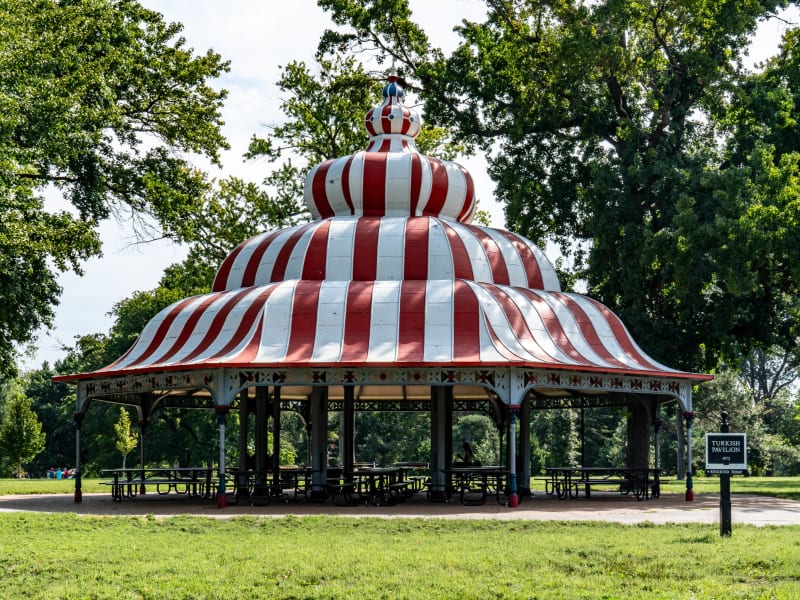 Turkish Pavilion, 2824 Tower Grove Avenue, St. Louis, photographed September 2026