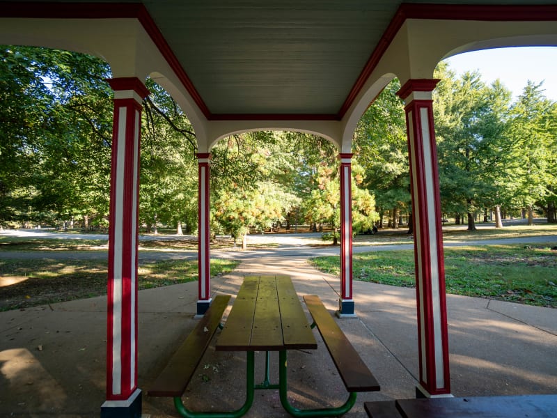 Cypress South Pavilion, 3954 Main Drive, St. Louis, photographed October 2026