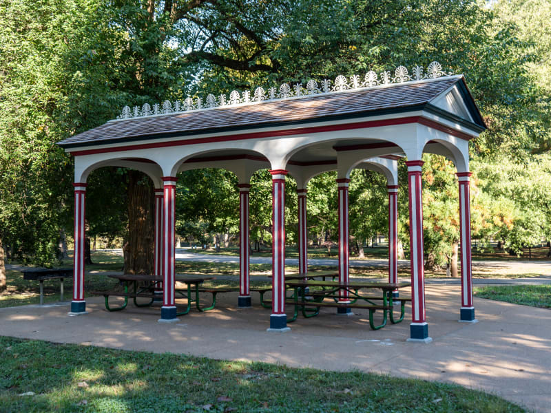 Cypress South Pavilion, 3954 Main Drive, St. Louis, photographed October 2026
