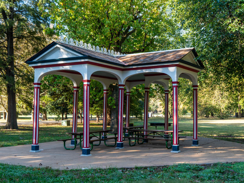 Cypress South Pavilion, 3954 Main Drive, St. Louis, photographed October 2026