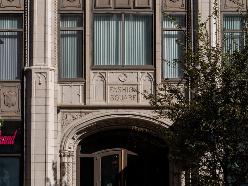 Fashion Square Building, 1307 Washington Avenue, St. Louis, photographed October 2026