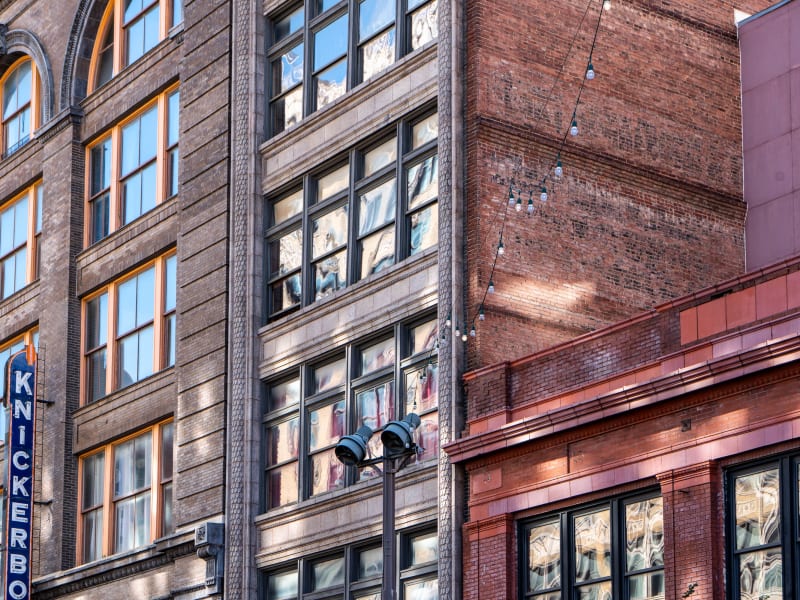 Knickerbocker Building, 1300-10 Washington Avenue, St. Louis, photographed October 2026
