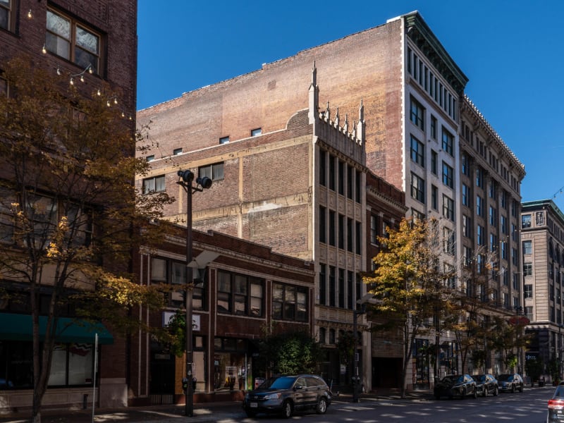 Peters Shoe Company Building, 1232-36 Washington Avenue, St. Louis, photographed October 2026