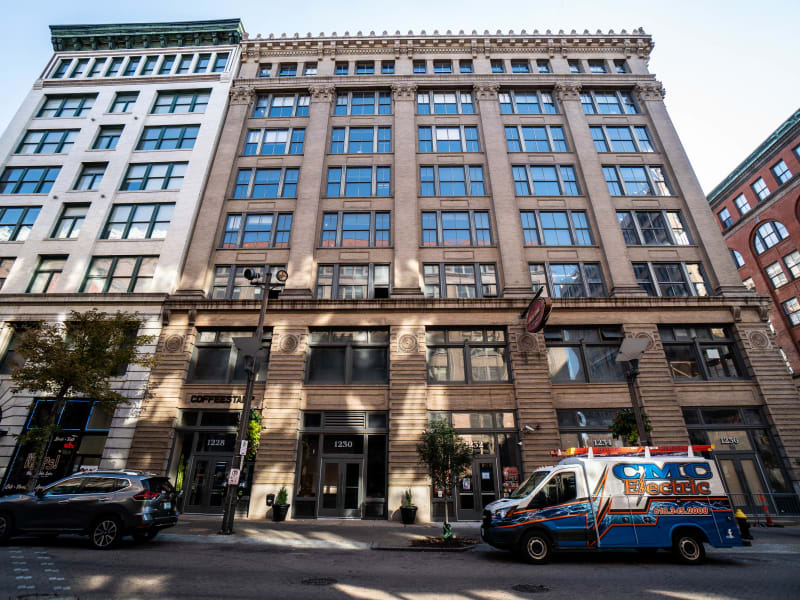Peters Shoe Company Building, 1232-36 Washington Avenue, St. Louis, photographed October 2026