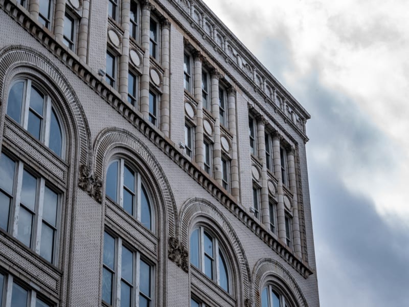 A.D. Brown Building, 1136 Washington Ave, St. Louis, photographed July 2026