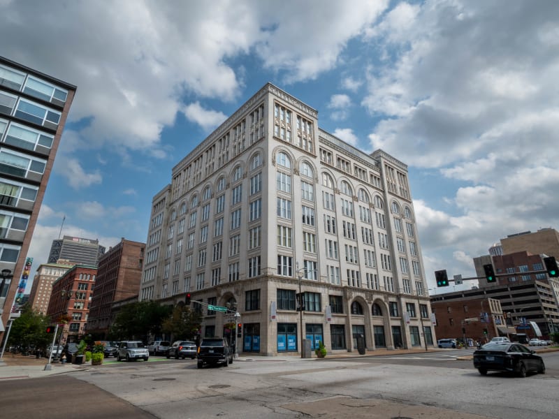 A.D. Brown Building, 1136 Washington Ave, St. Louis, photographed July 2026