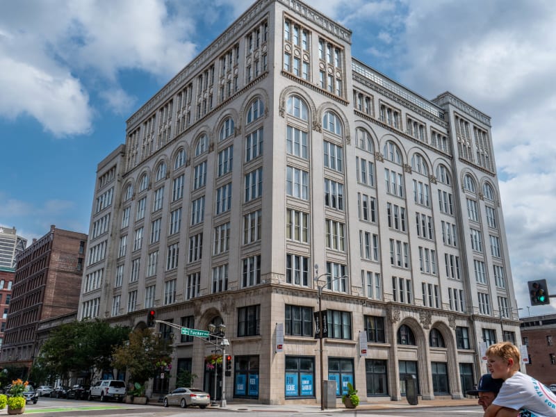 A.D. Brown Building, 1136 Washington Ave, St. Louis, photographed July 2026