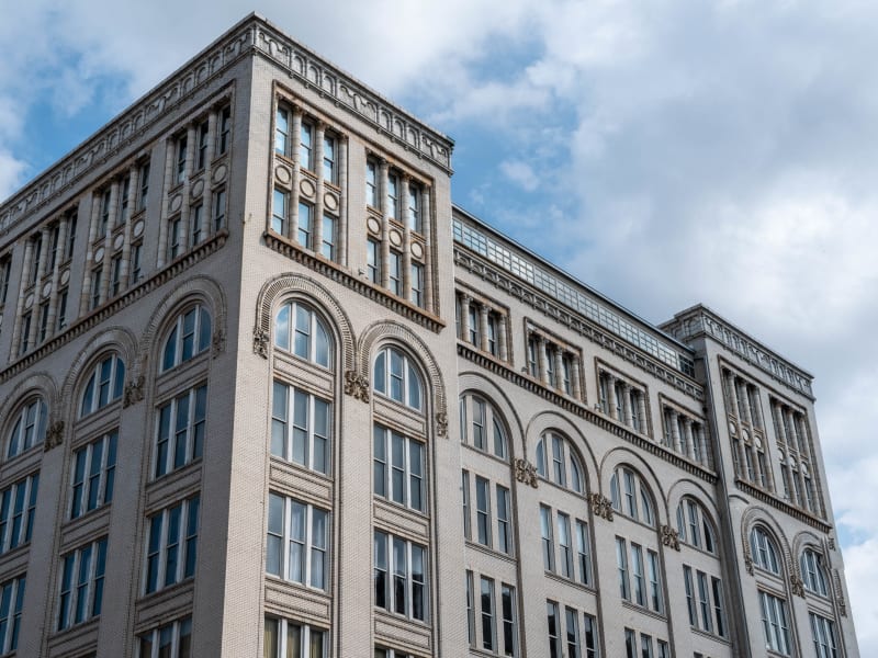 A.D. Brown Building, 1136 Washington Ave, St. Louis, photographed July 2026