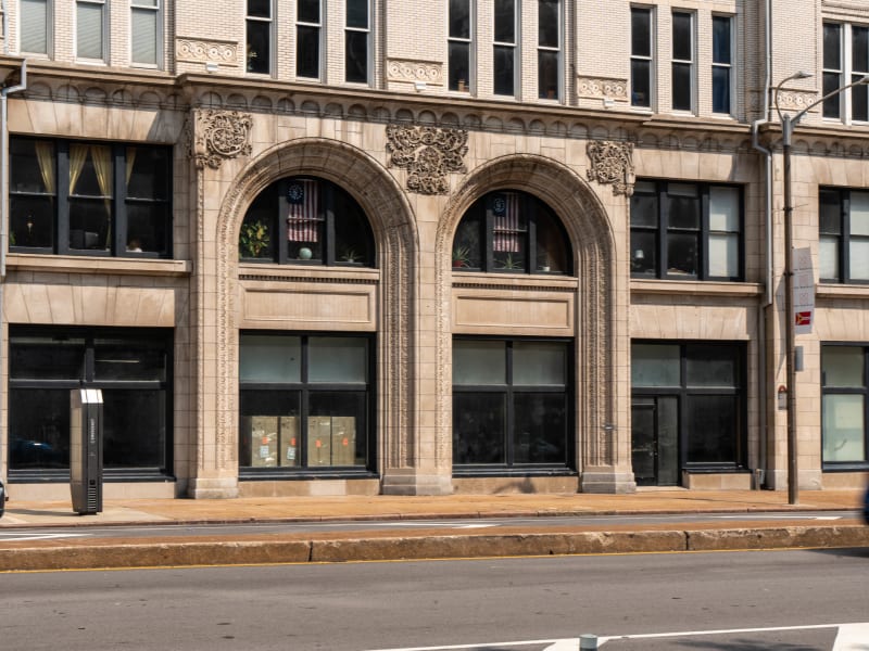 A.D. Brown Building, 1136 Washington Ave, St. Louis, photographed July 2026