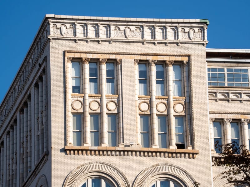 A.D. Brown Building, 1136 Washington Ave, St. Louis, photographed October 2026