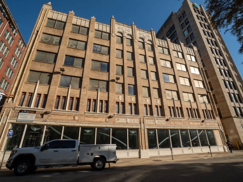 Jefferson Plaza Garage, 1220 St. Charles St, St. Louis, photographed October 2026