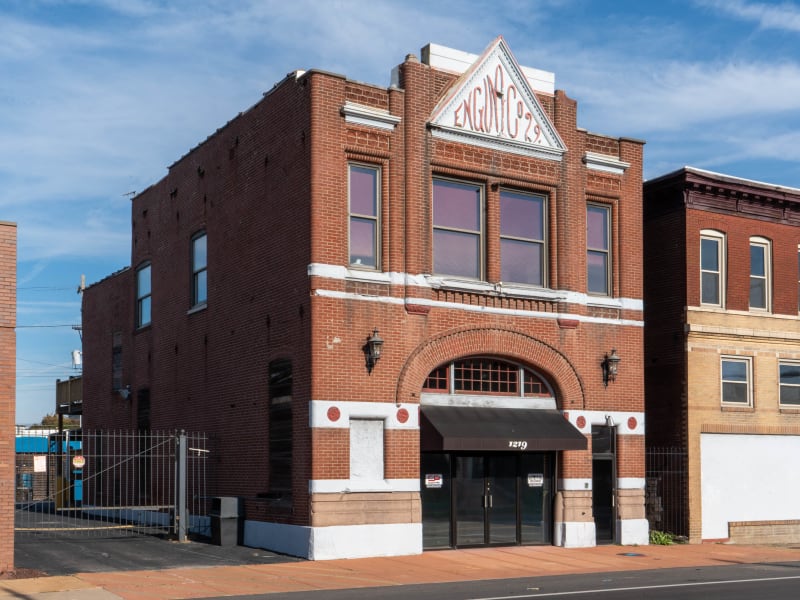 Engine House No. 29, 1219 S Vandeventer Ave, St. Louis, photographed October 2026