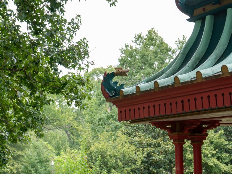 Chinese Pavilion, 3834 Main Dr, St. Louis, photographed September 2026