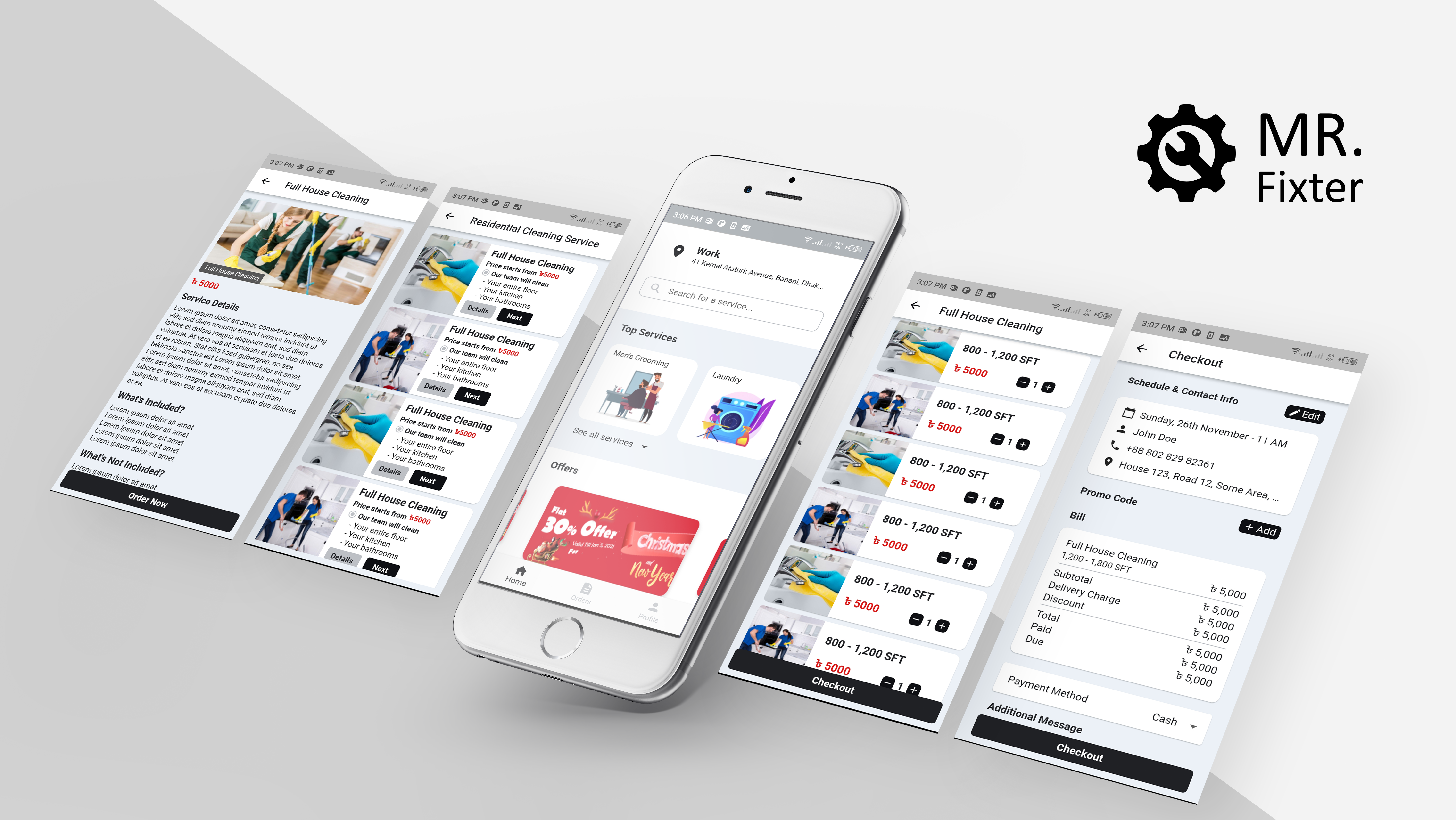 Mr. Fixter - Cross Platform Multi Service Flutter App