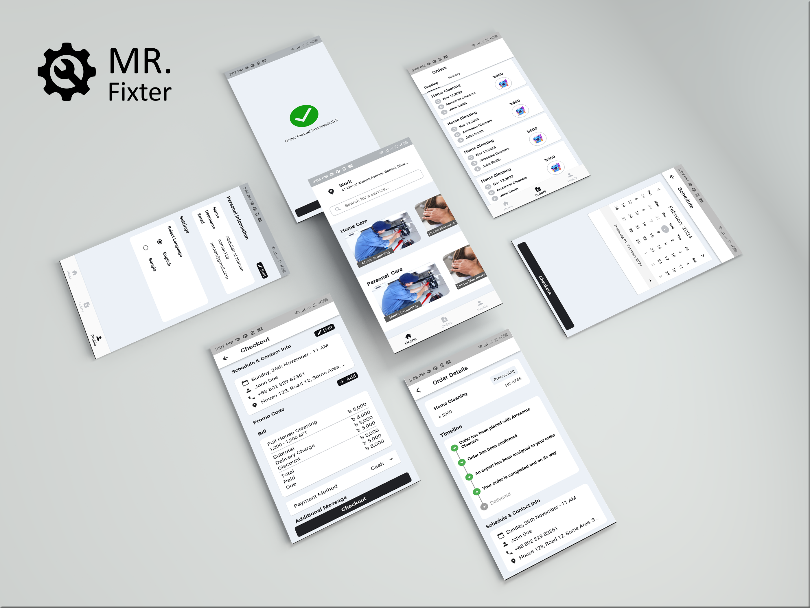 Mr. Fixter - Cross Platform Multi Service Flutter App