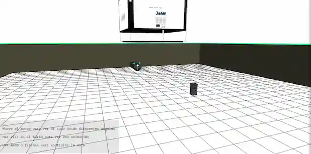 Captura del juego Tron 3D desarrollado en Three.js