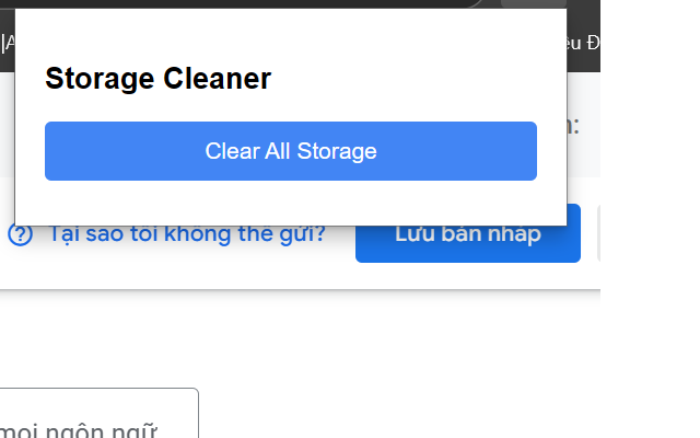 Single Click Storage Cleaner