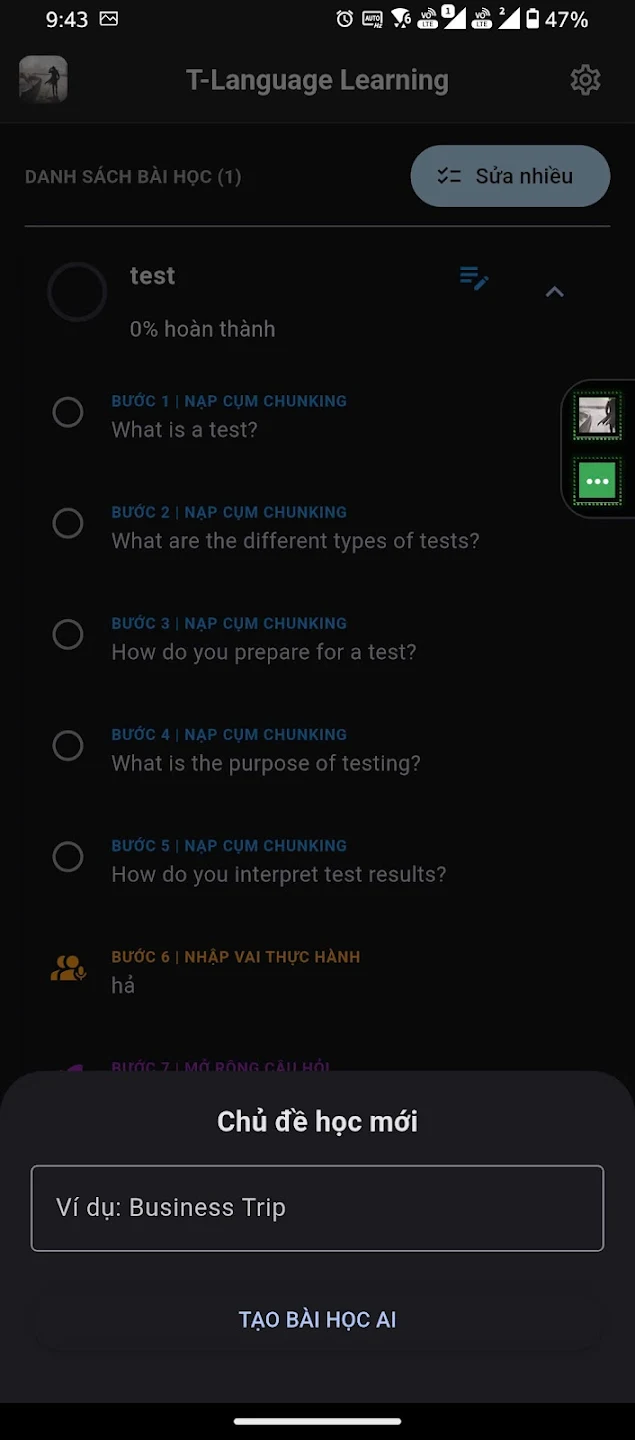 T-Language Learning