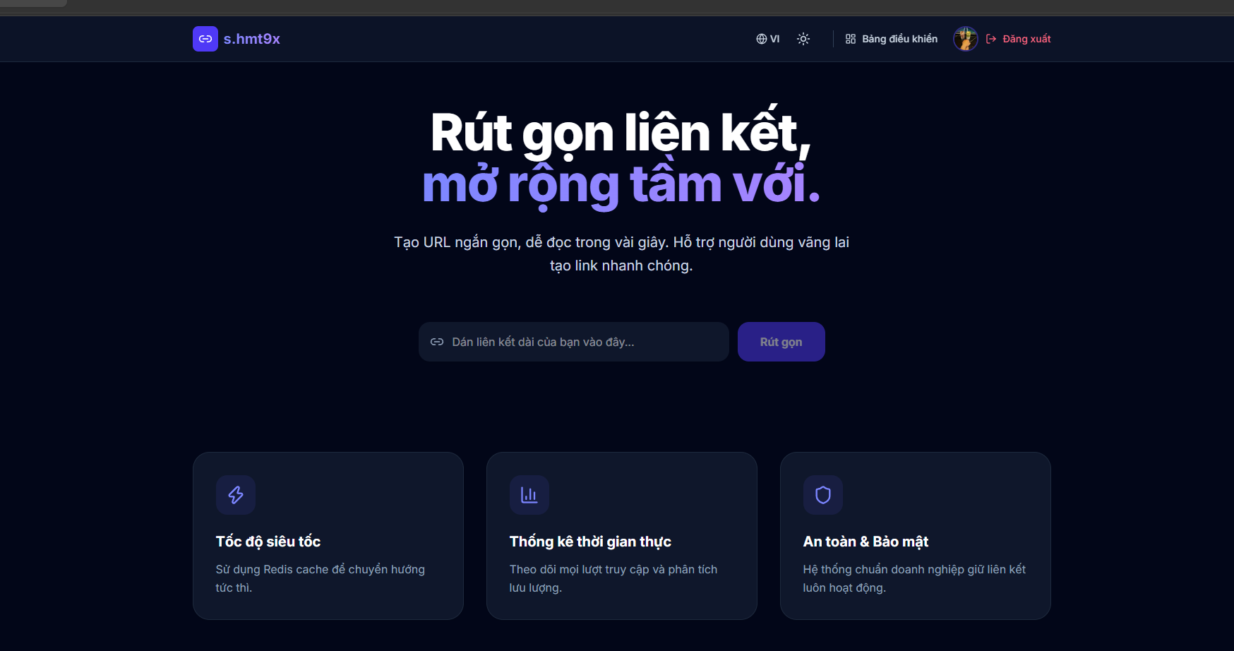 Trang web rút gọn link