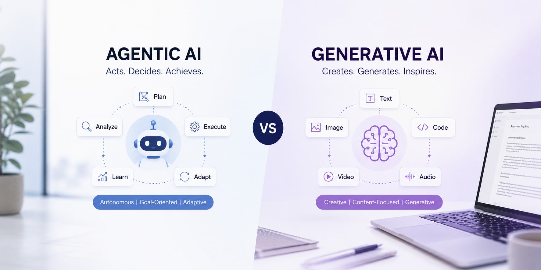 Agentic AI vs Generative AI: Understanding the Future of Intelligent Automation