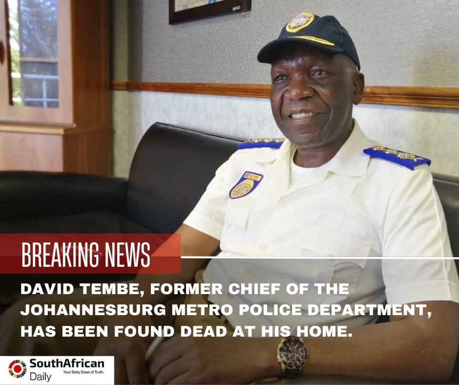 Photo:City of Johannesburg Department of Public Safety mourns the passing of David Tembe – South African Daily