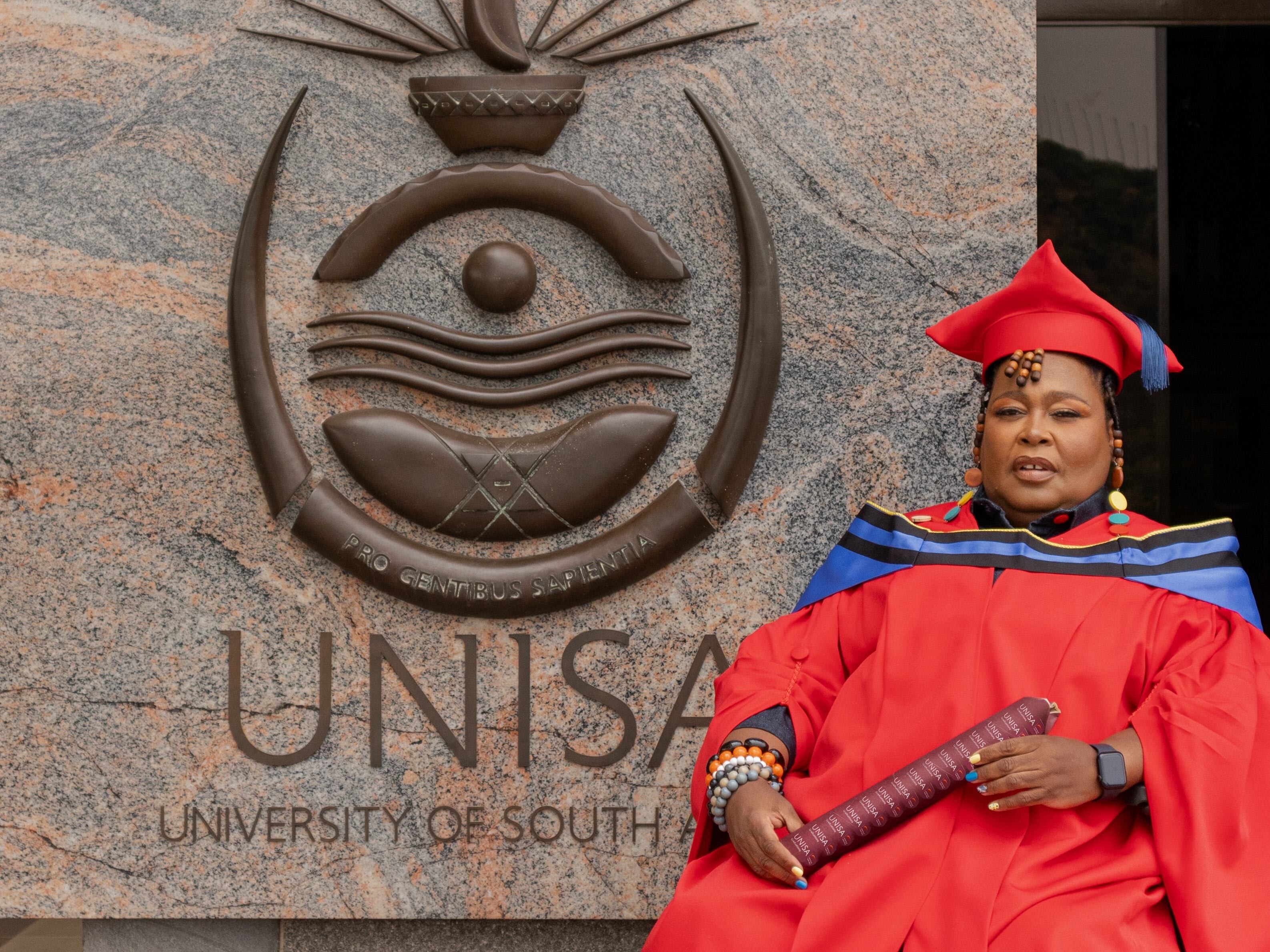 Photo:UNISA PHD graduate Dr La-Portia Mahlangu-Matjila  defies Illness and loss to earn doctorate – South African Daily