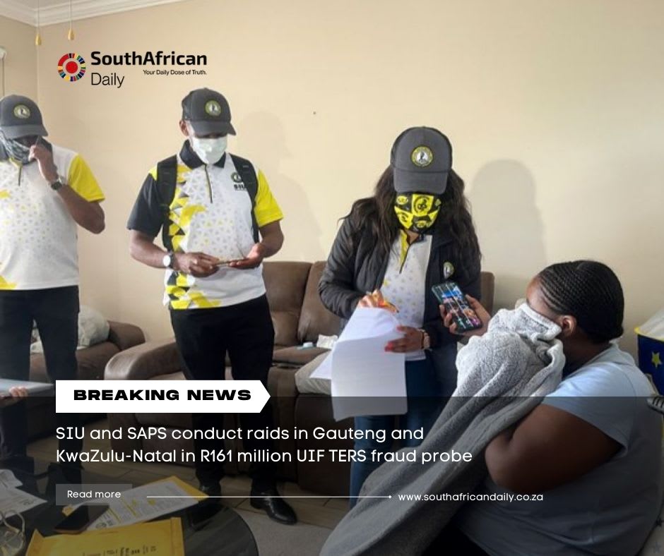 Photo:R161m UIF-TERS fraud: SIU and SAPS launch raids in Gauteng and KZN– South African Daily”