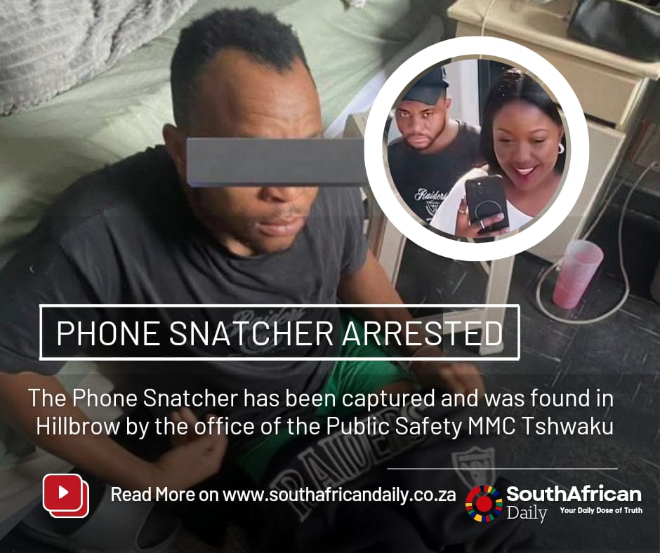Photo:Pretoria phone snatcher suspect nabbed after viral video – South African Daily