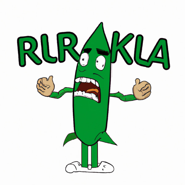 An AI generated image of an okra cartoon mascot