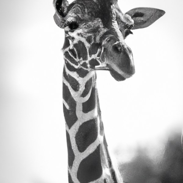 A hyperrealistic AI generated image of a giraffe