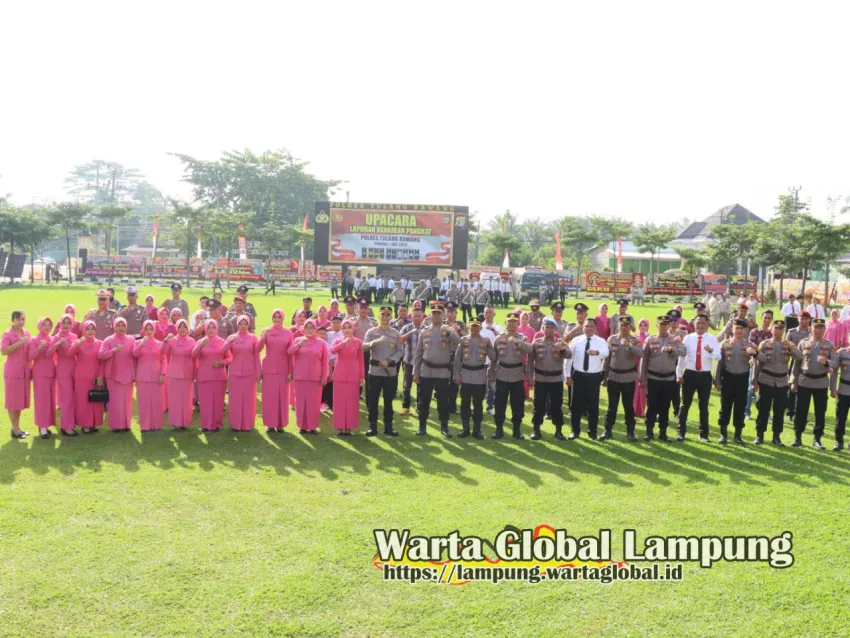 Pesan Kapolres tulang bawang saat memimpin upacara laporan kenaikan pangkat,
