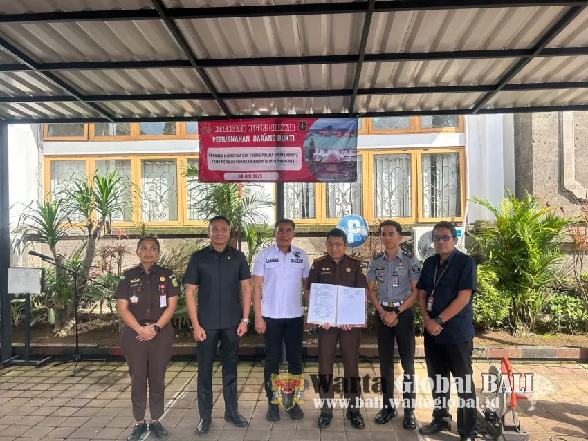 Kejaksaan Negeri Gianyar Musnahkan Barang Bukti Narkotika Senilai Miliaran Rupiah