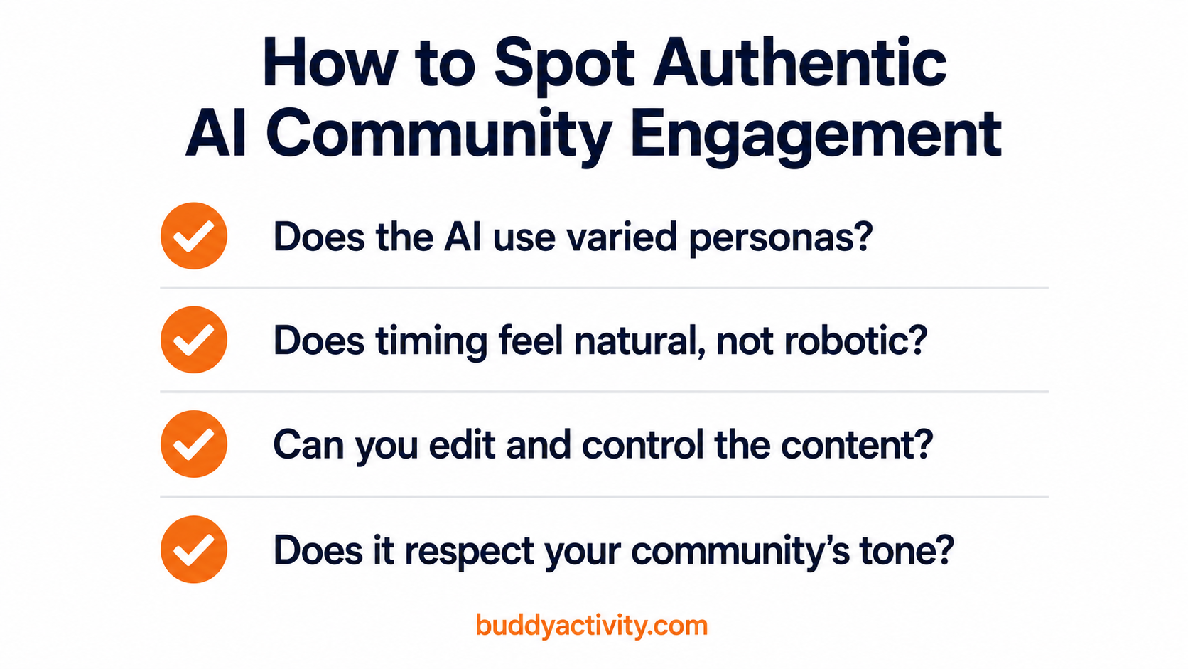How to spot authentic AI community engagement checklist