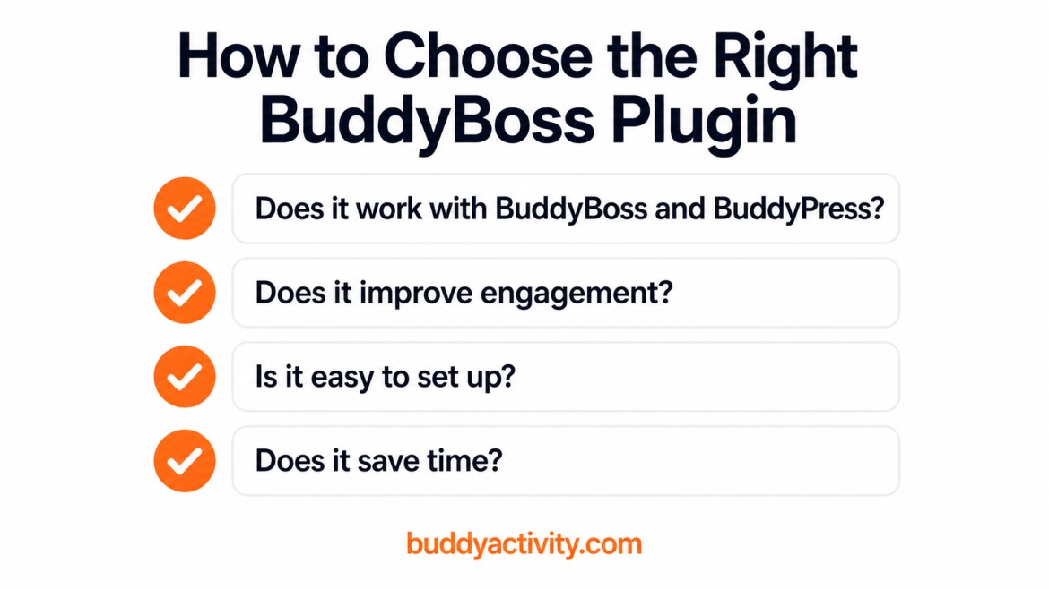 How to choose the right BuddyBoss plugin for your community
