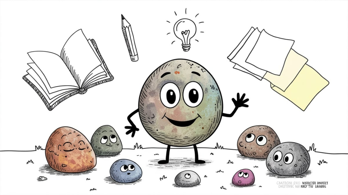 Free homeschool resources selection guide with friendly stone characters