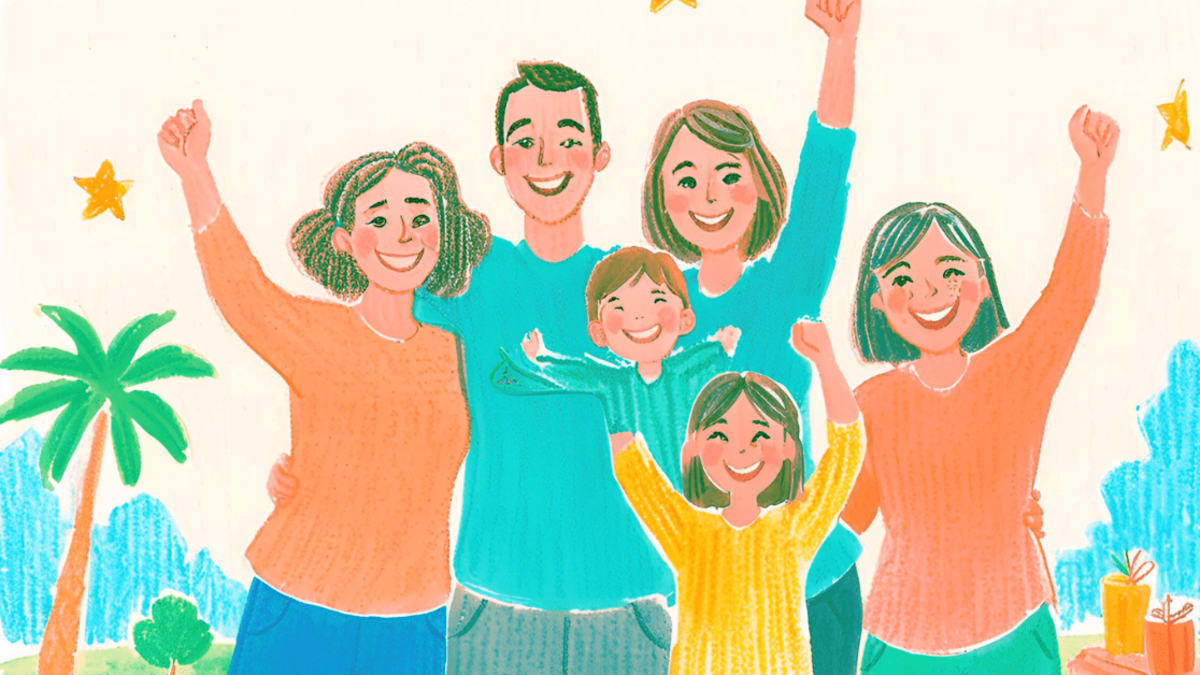 Smiling homeschool parents celebrating FES-UA Invoicing & Reimbursements