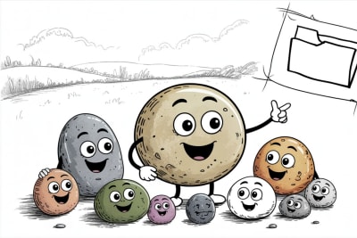 Friendly stone characters learning about tax credit scholarship Florida options together
