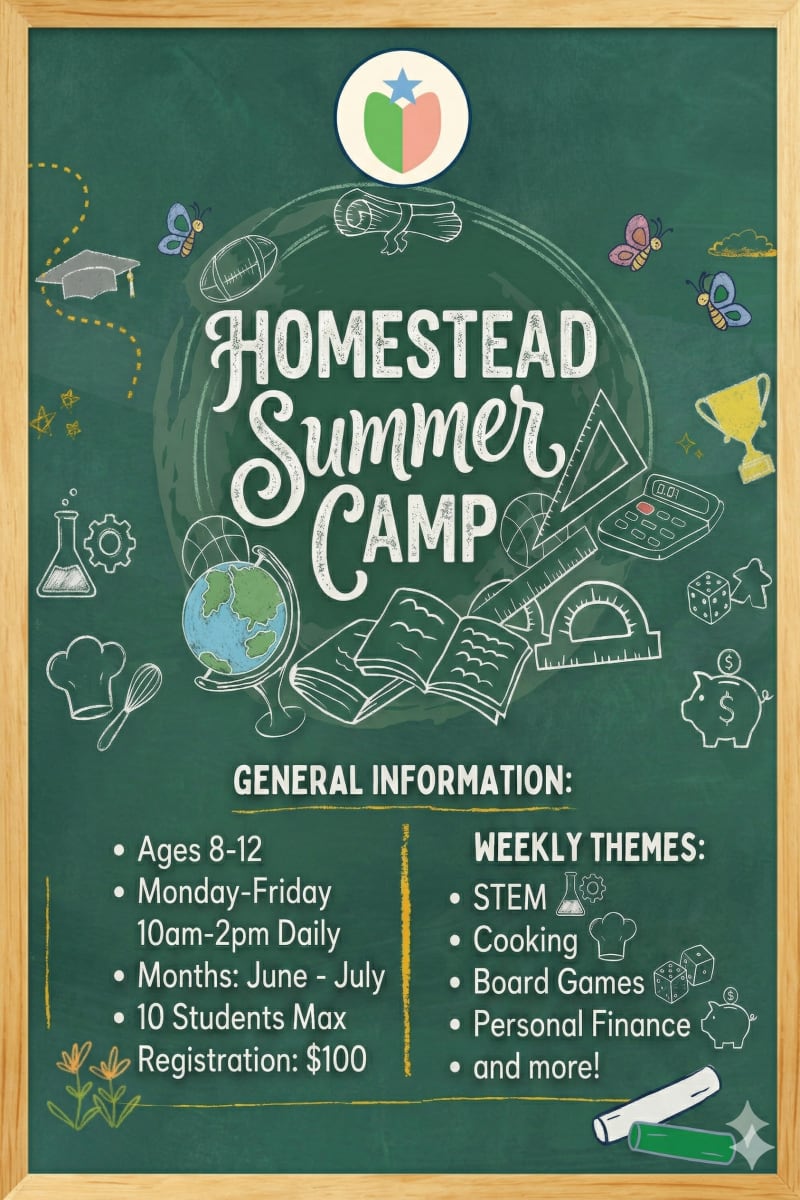 Homestead summer camp poster