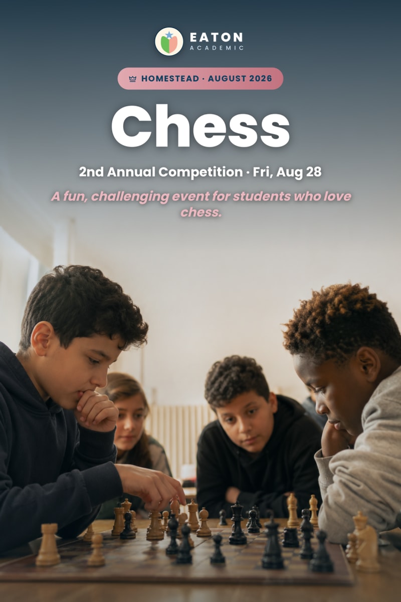 Eaton Academic 2nd Annual Chess Competition for homeschoolers in Homestead, Florida