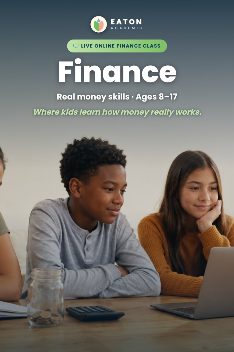 Eaton Academic online summer personal finance class for homeschool teens