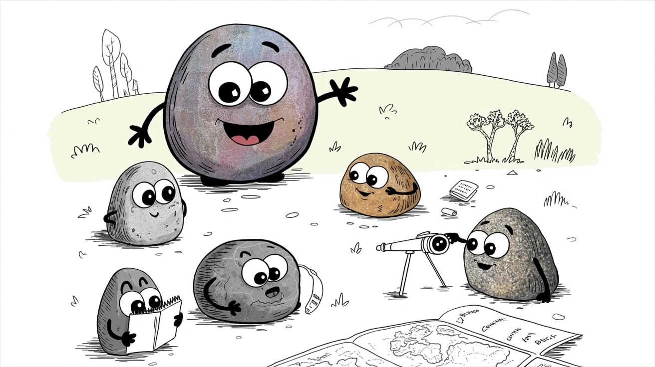 Self-directed learning projects homeschool: stone characters exploring and learning independently