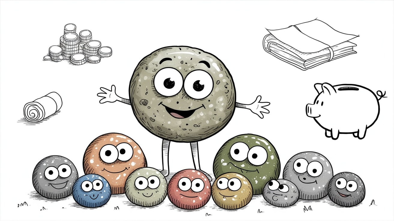 Friendly stone characters showing cheap homeschool curriculum budget options