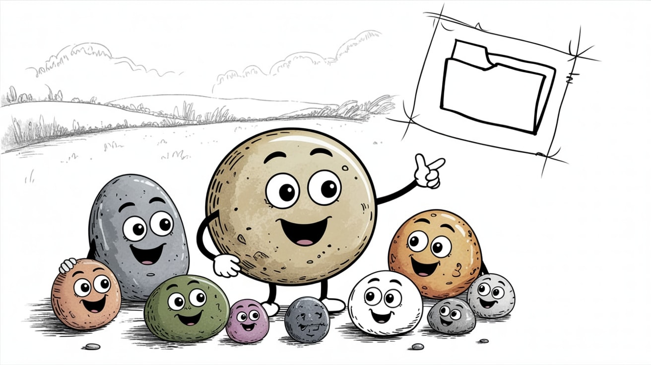 Friendly stone characters learning about tax credit scholarship Florida options together