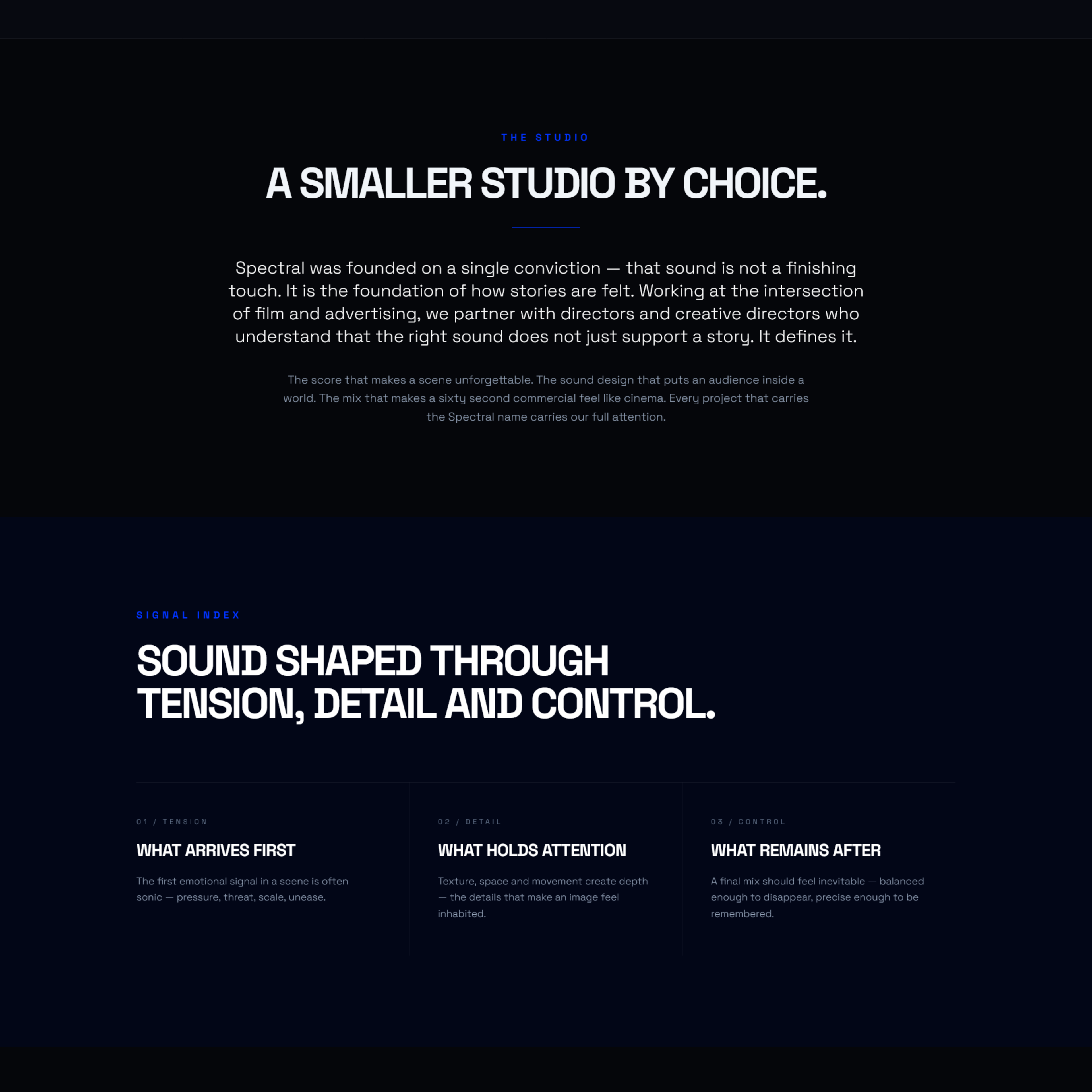 Spectral about section