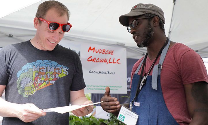 A Mudbone Grown farmer discusses community-based farming at My People’s Market in summer 2018.