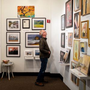 Peruse local artwork at Alberta Street Gallery in Northeast Portland.